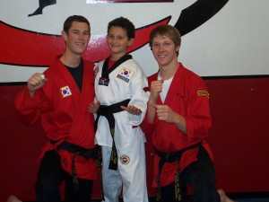 Anthony Youssef with Tae Kwon Do instructors Anthony Youssef with Tae Kwon Do instructors